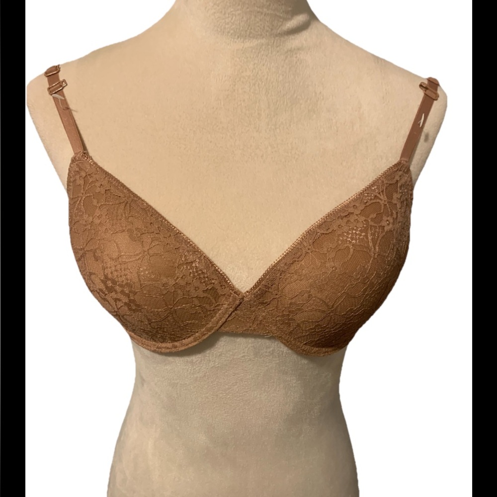 COPY - Body Glamour Racer Back  Convertible Bra Cinnamon Lightly Lined 36C UW